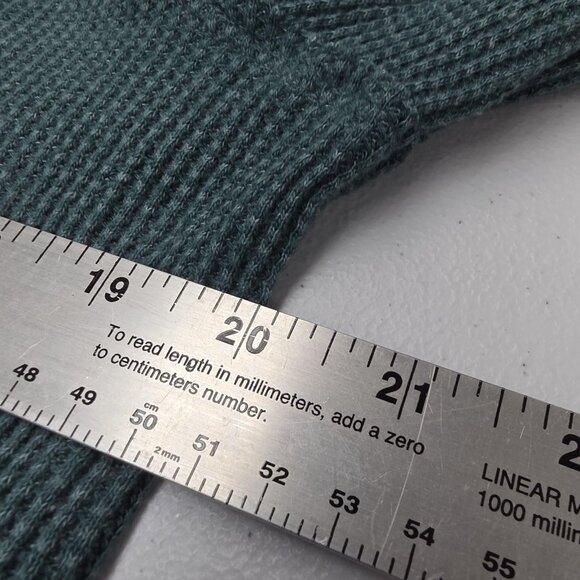 Maurices Sweater Womens XL Teal Waffle Knit Mock Neck Pattern Cuff Casual - Picture 9 of 10